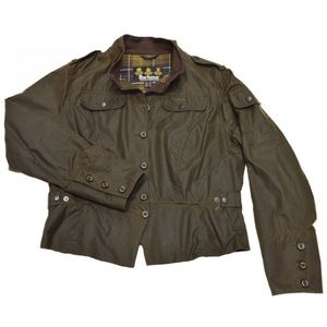 Women's Barbour Short Shaped Peplum Biker Jacket